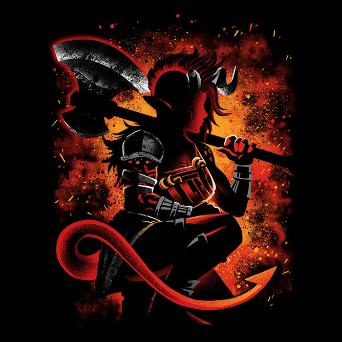 The Tiefling Warrior Youth Apparel - Adult & Kids T-Shirts, Sweatshirts & Hoodies apparel design preview 2