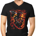 The Tiefling Warrior Men's V-Neck - Adult & Kids T-Shirts, Sweatshirts & Hoodies apparel design preview 1