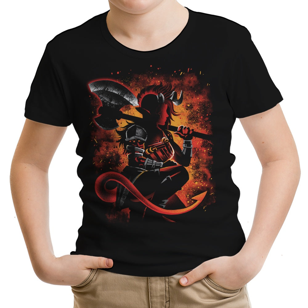 The Tiefling Warrior Youth Apparel - Adult & Kids T-Shirts, Sweatshirts & Hoodies apparel design preview 1