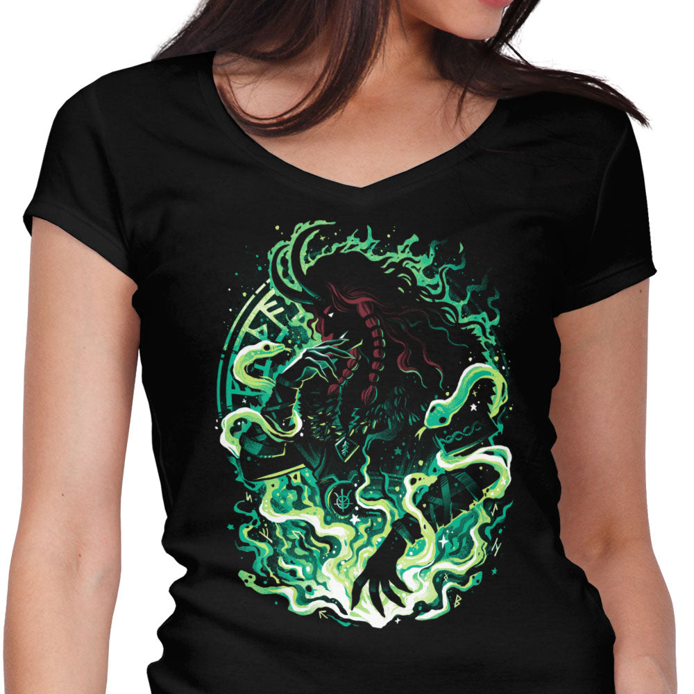 The Trickster God Women's V-Neck - Adult & Kids T-Shirts, Sweatshirts & Hoodies apparel design preview 1