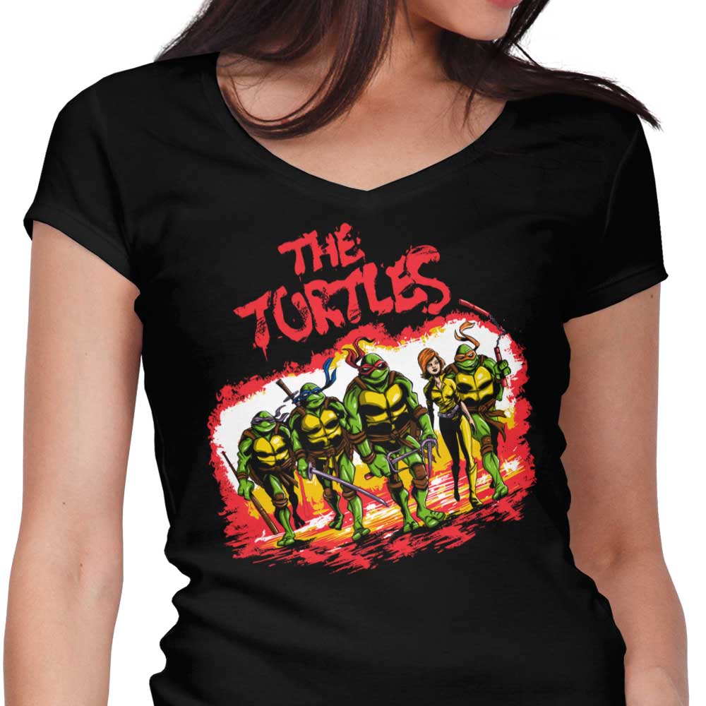 The Turtles Women's V-Neck - Adult & Kids T-Shirts, Sweatshirts & Hoodies apparel design preview 1