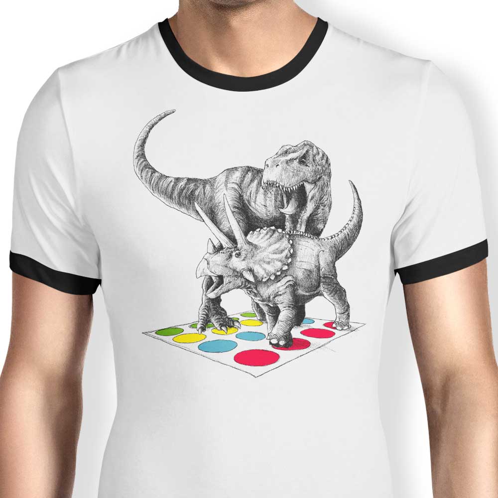 The Ultimate Dino Battle Ringer - Adult & Kids T-Shirts, Sweatshirts & Hoodies apparel design preview 1