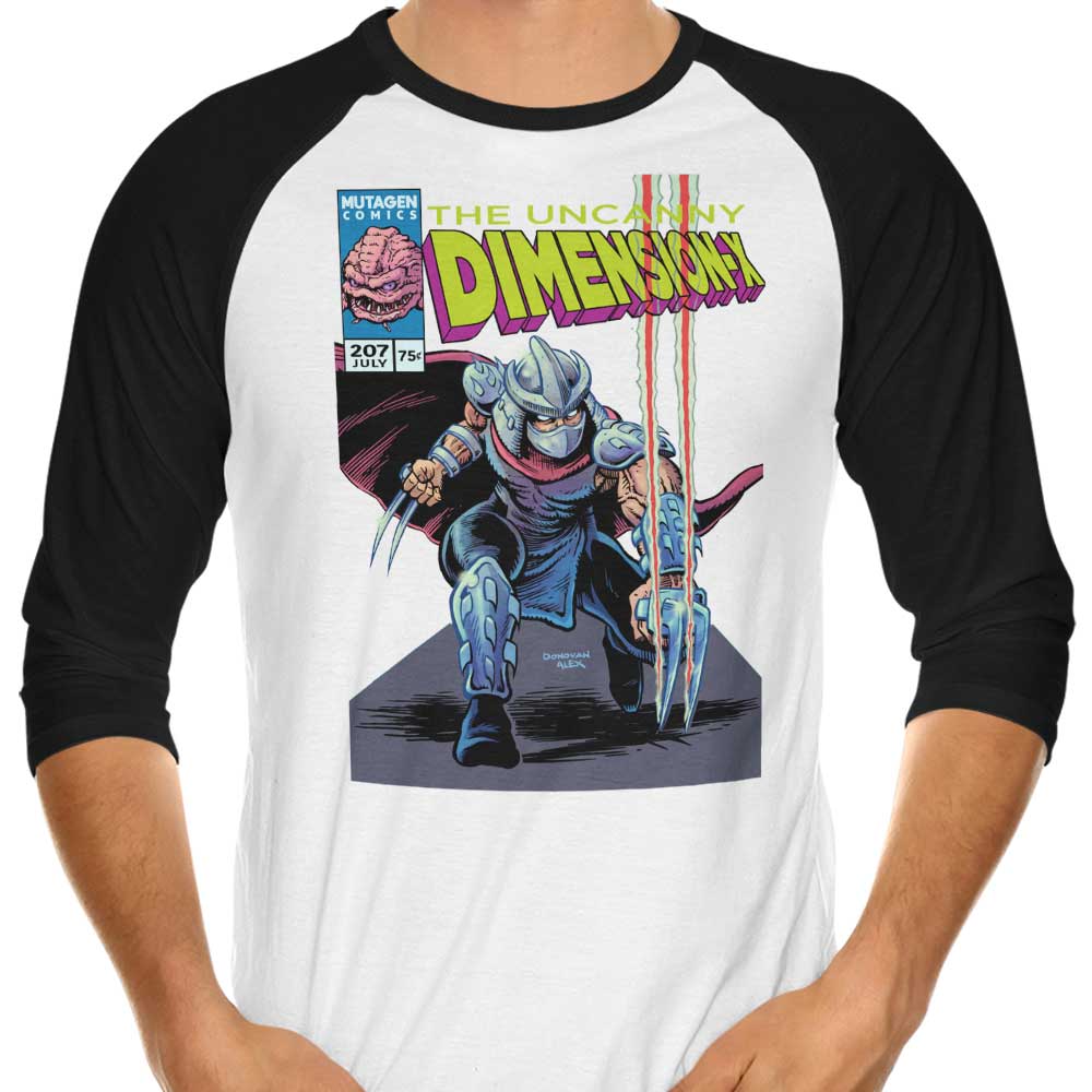 The Uncanny Dimension X 3/4 Sleeve Raglan - Adult & Kids T-Shirts, Sweatshirts & Hoodies apparel design preview 1