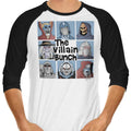 The Villain Bunch 3/4 Sleeve Raglan - Adult & Kids T-Shirts, Sweatshirts & Hoodies apparel design preview 1