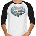 The Wild Heart Howls 3/4 Sleeve Raglan - Adult & Kids T-Shirts, Sweatshirts & Hoodies apparel design preview 1