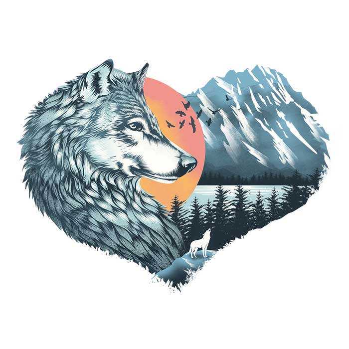 The Wild Heart Howls Tank Top - Adult & Kids T-Shirts, Sweatshirts & Hoodies apparel design preview 2