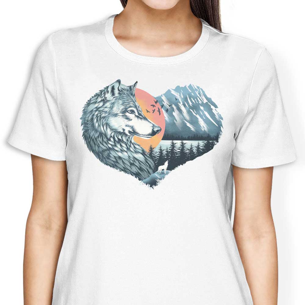 The Wild Heart Howls Women's Apparel - Adult & Kids T-Shirts, Sweatshirts & Hoodies apparel design preview 2