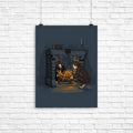 The Witch in Fireplace Poster - Adult & Kids T-Shirts, Sweatshirts & Hoodies apparel design preview 1