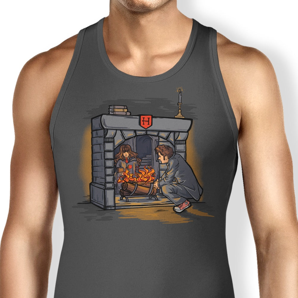 The Witch in Fireplace Tank Top - Adult & Kids T-Shirts, Sweatshirts & Hoodies apparel design preview 1