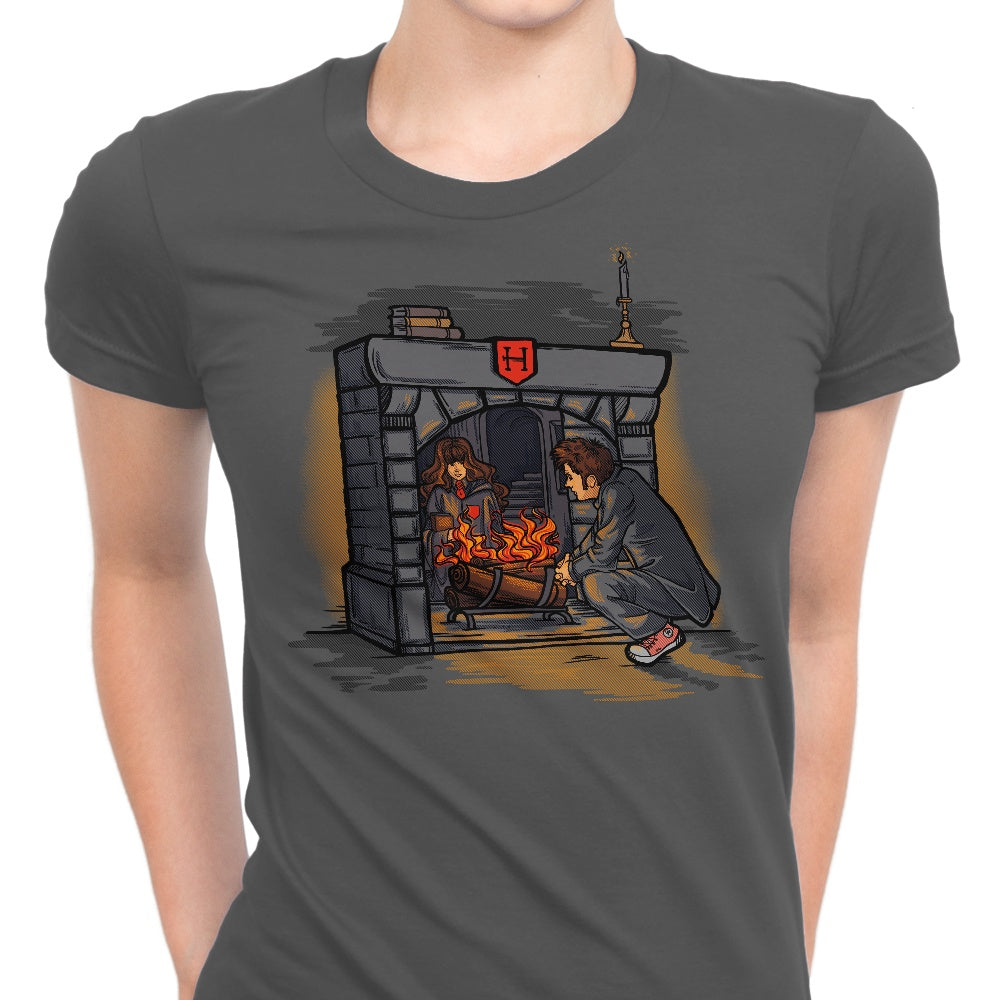 The Witch in Fireplace Women's Apparel - Adult & Kids T-Shirts, Sweatshirts & Hoodies apparel design preview 1