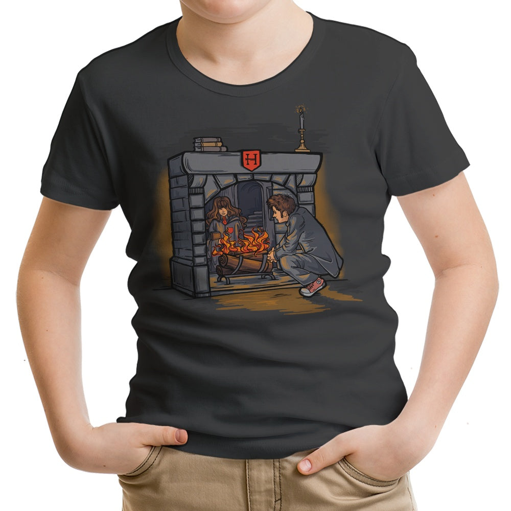 The Witch in Fireplace Youth Apparel - Adult & Kids T-Shirts, Sweatshirts & Hoodies apparel design preview 1