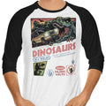The World of Dinosaurs 3/4 Sleeve Raglan - Adult & Kids T-Shirts, Sweatshirts & Hoodies apparel design preview 1