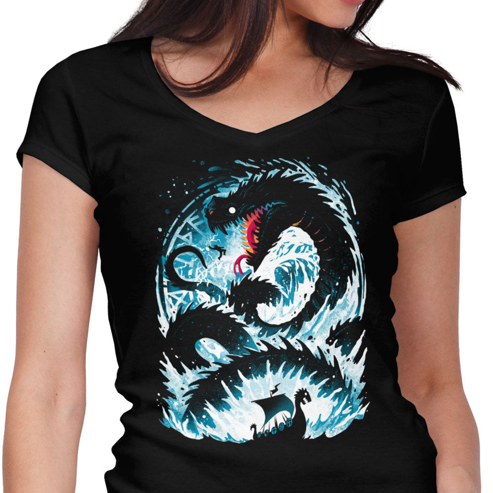 The World Serpent Women's V-Neck - Adult & Kids T-Shirts, Sweatshirts & Hoodies apparel design preview 1
