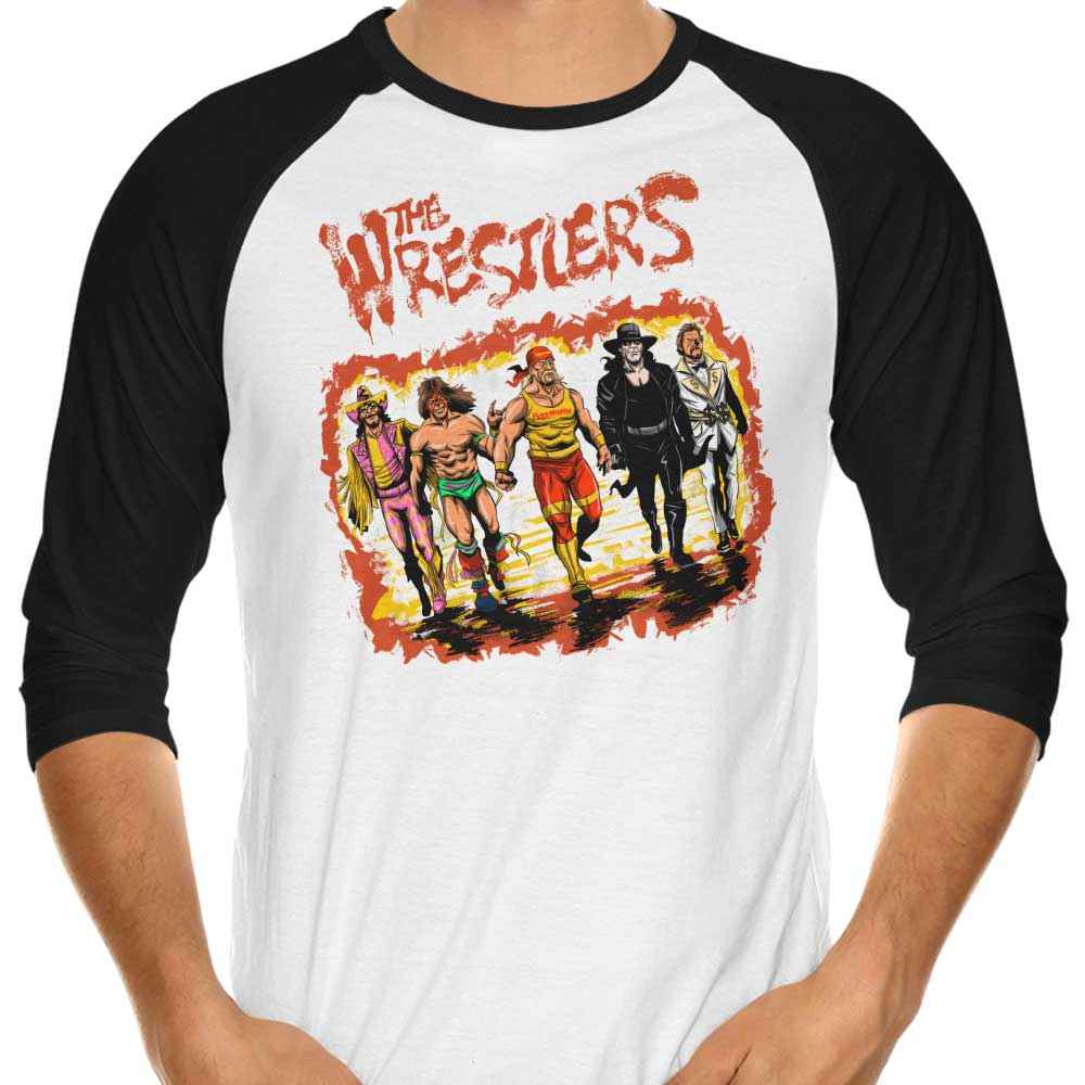 The Wrestlers 3/4 Sleeve Raglan - Adult & Kids T-Shirts, Sweatshirts & Hoodies apparel design preview 1