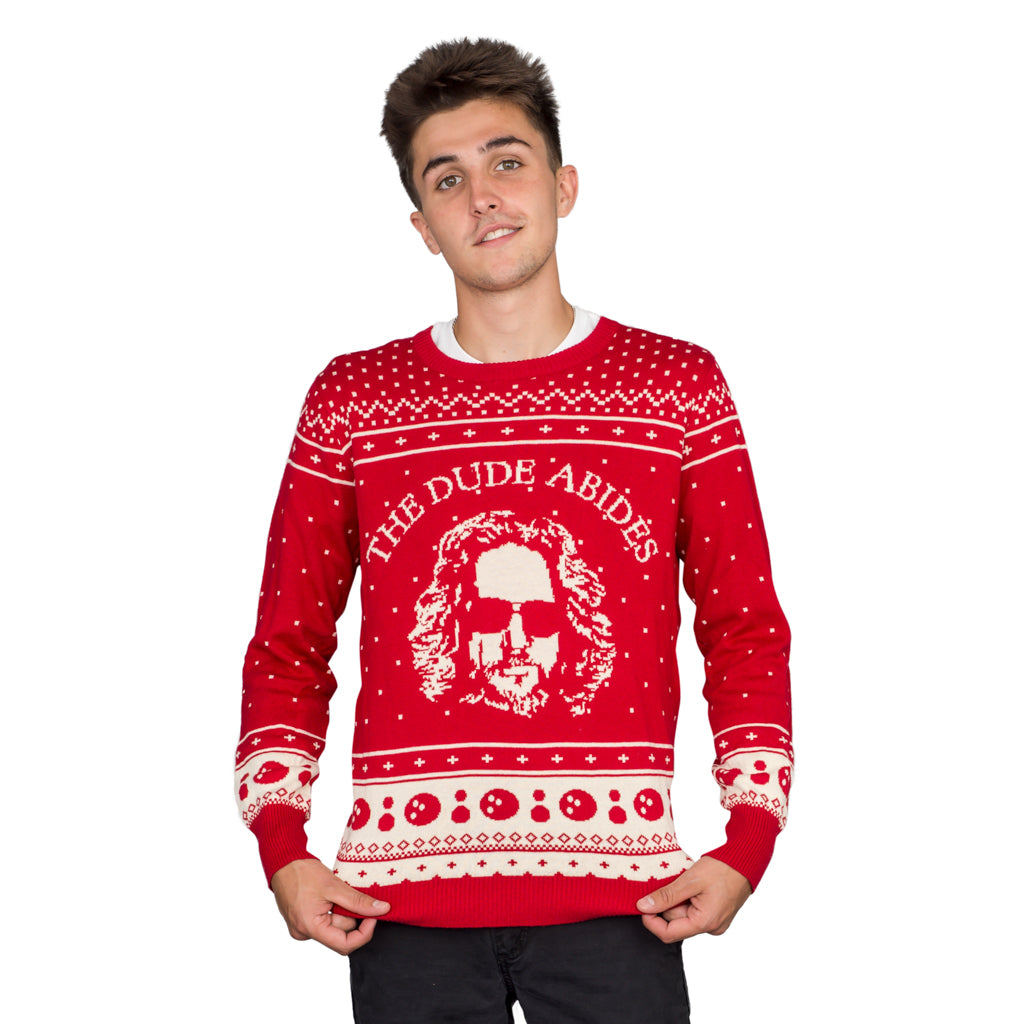 The Big Lebowski The Dude Abides Ugly Christmas Sweater product image 3