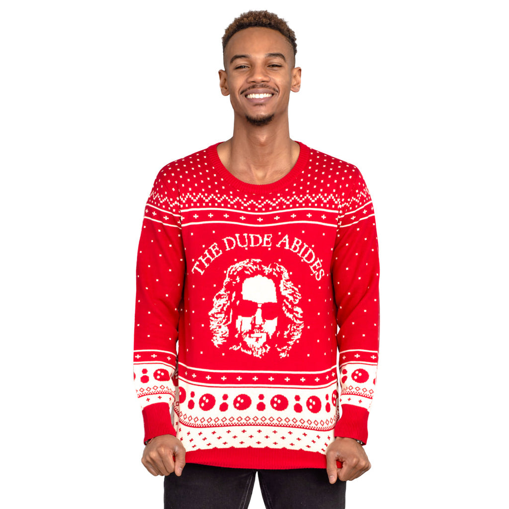 The Big Lebowski The Dude Abides Ugly Christmas Sweater product image 4