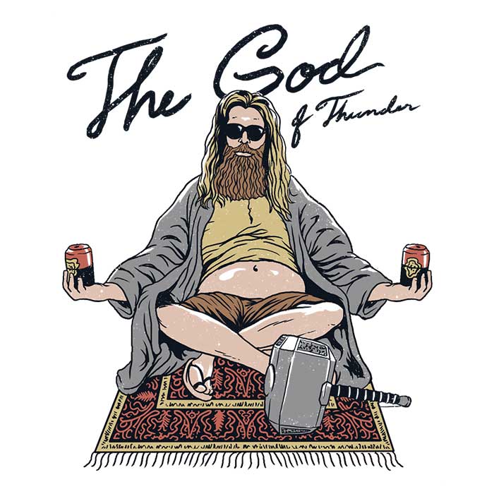 Thor Lebowski Coasters - Adult & Kids T-Shirts, Sweatshirts & Hoodies apparel design preview 1