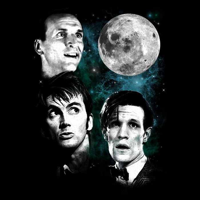 Three Doctor Moon Youth Apparel - Adult & Kids T-Shirts, Sweatshirts & Hoodies apparel design preview 2