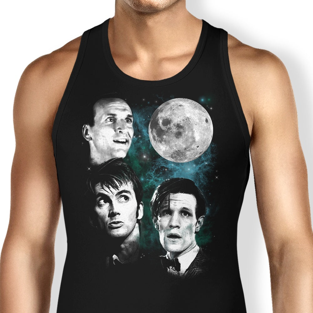 Three Doctor Moon Tank Top - Adult & Kids T-Shirts, Sweatshirts & Hoodies apparel design preview 1