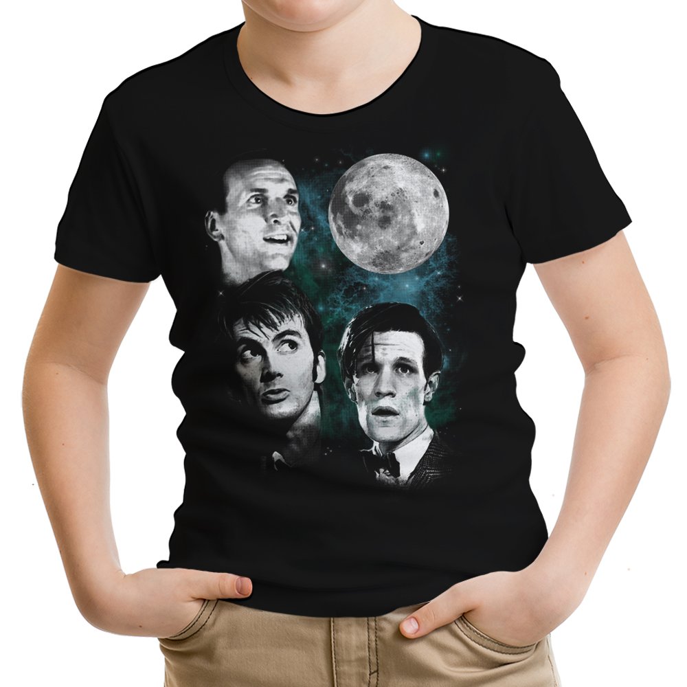 Three Doctor Moon Youth Apparel - Adult & Kids T-Shirts, Sweatshirts & Hoodies apparel design preview 1