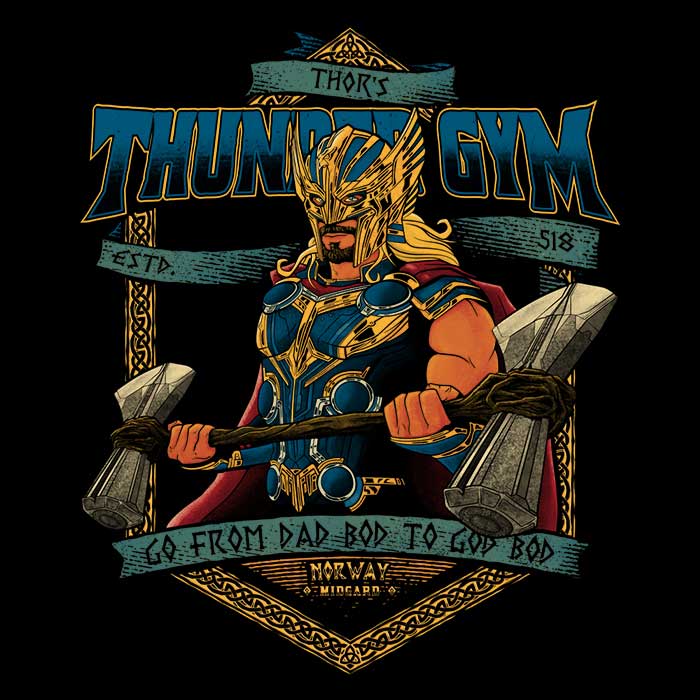 Thunder Gym - Adult & Kids T-Shirts, Sweatshirts & Hoodies apparel design preview 2