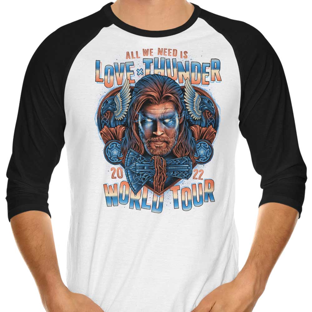 Thunder World Tour 3/4 Sleeve Raglan - Adult & Kids T-Shirts, Sweatshirts & Hoodies apparel design preview 1