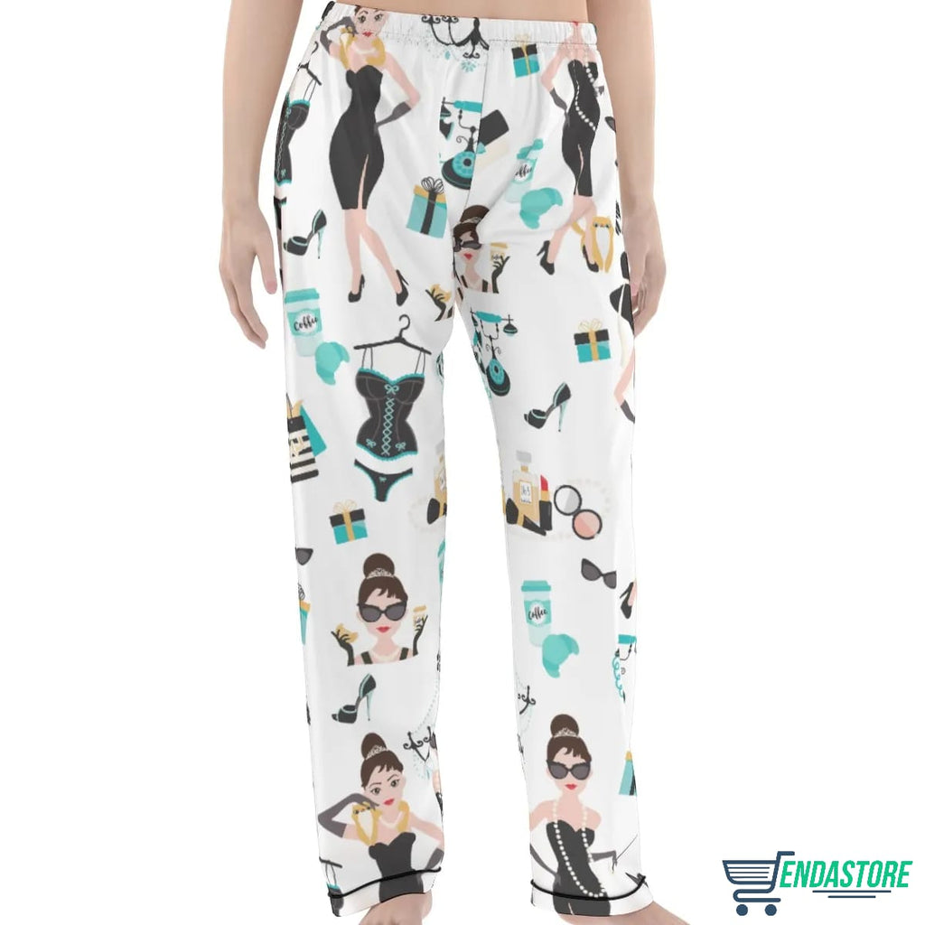 Tiffany’s Breakfast Satin Pajama Set For Women product image 2