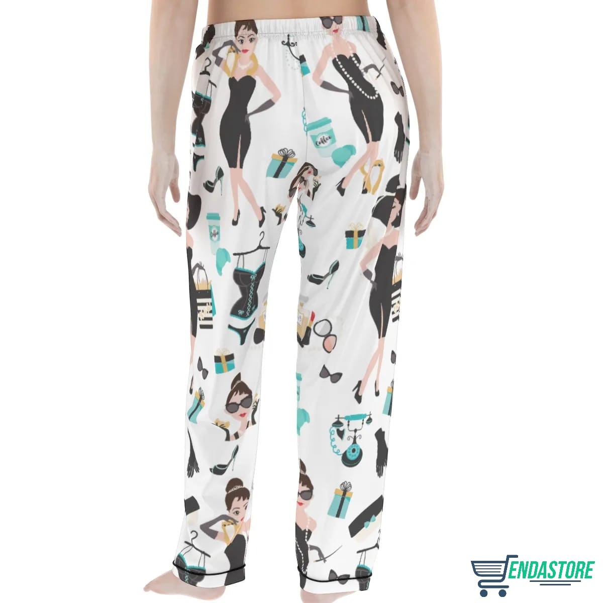 Tiffany’s Breakfast Satin Pajama Set For Women product image 3