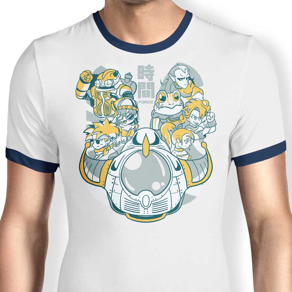 Time Force Ringer - Adult & Kids T-Shirts, Sweatshirts & Hoodies apparel design preview 1