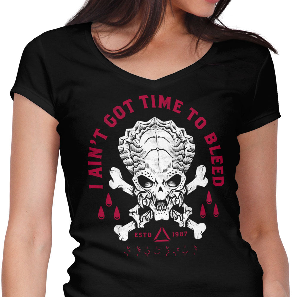 Time to Bleed Women's V-Neck - Adult & Kids T-Shirts, Sweatshirts & Hoodies apparel design preview 1