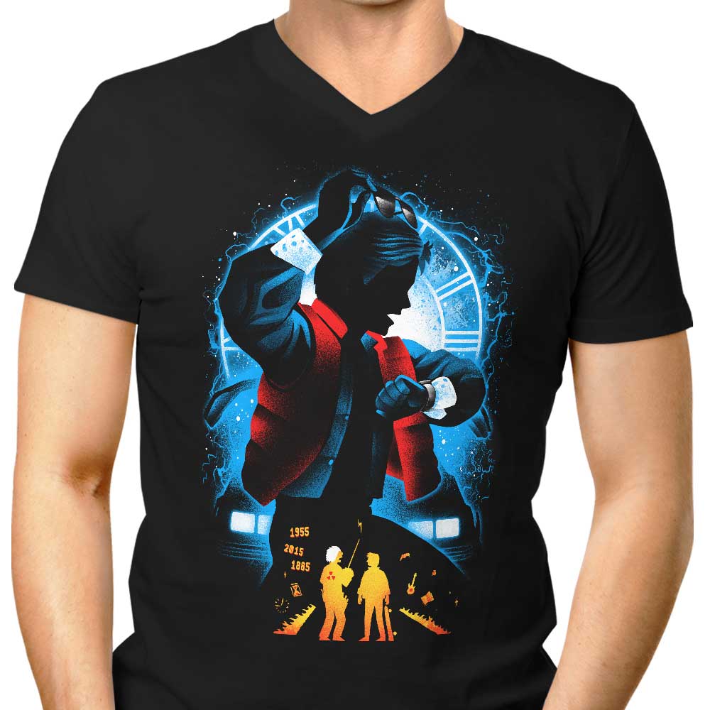 Time Traveler Men's V-Neck - Adult & Kids T-Shirts, Sweatshirts & Hoodies apparel design preview 1