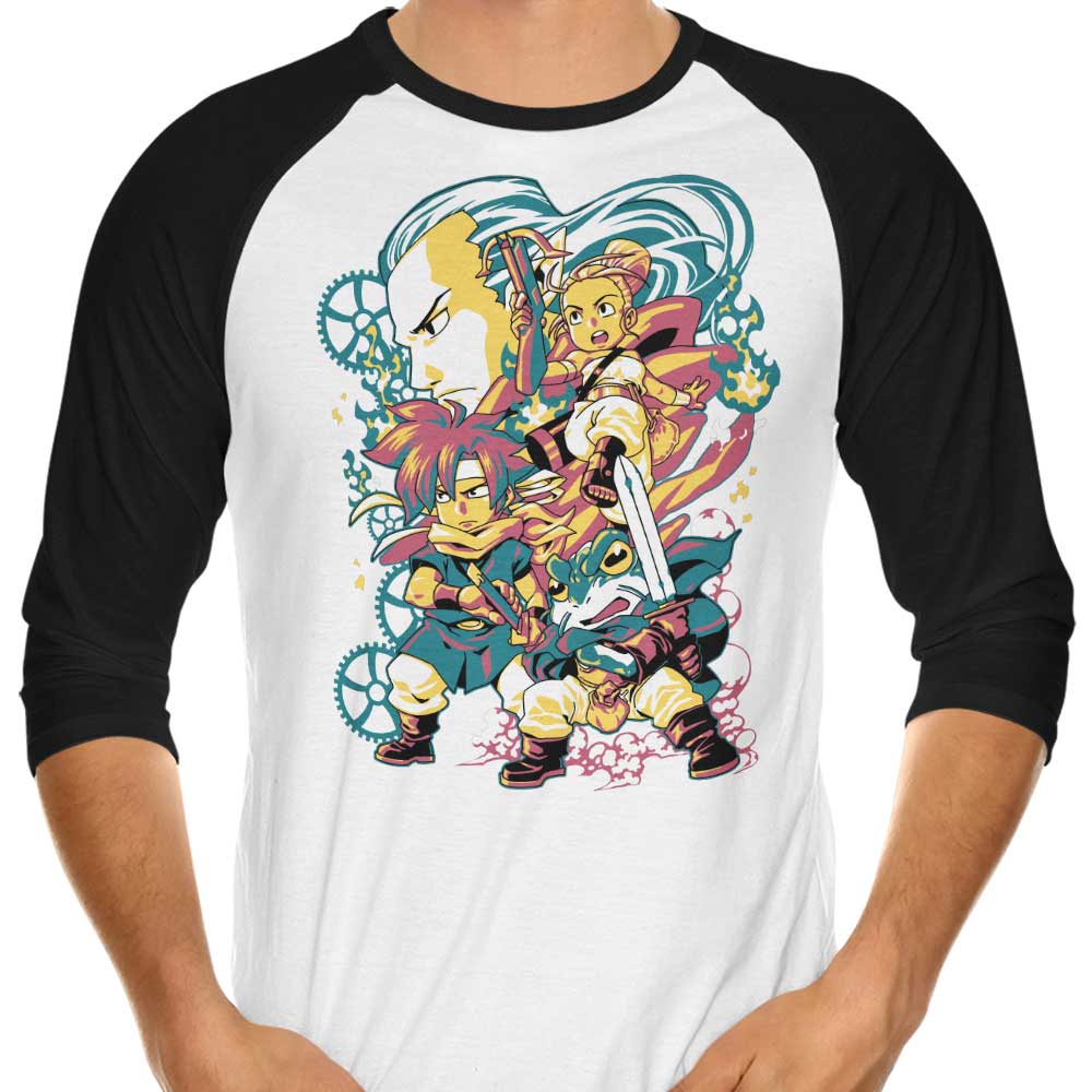 Time Traveling Warriors 3/4 Sleeve Raglan - Adult & Kids T-Shirts, Sweatshirts & Hoodies apparel design preview 1
