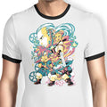 Time Traveling Warriors Ringer - Adult & Kids T-Shirts, Sweatshirts & Hoodies apparel design preview 1