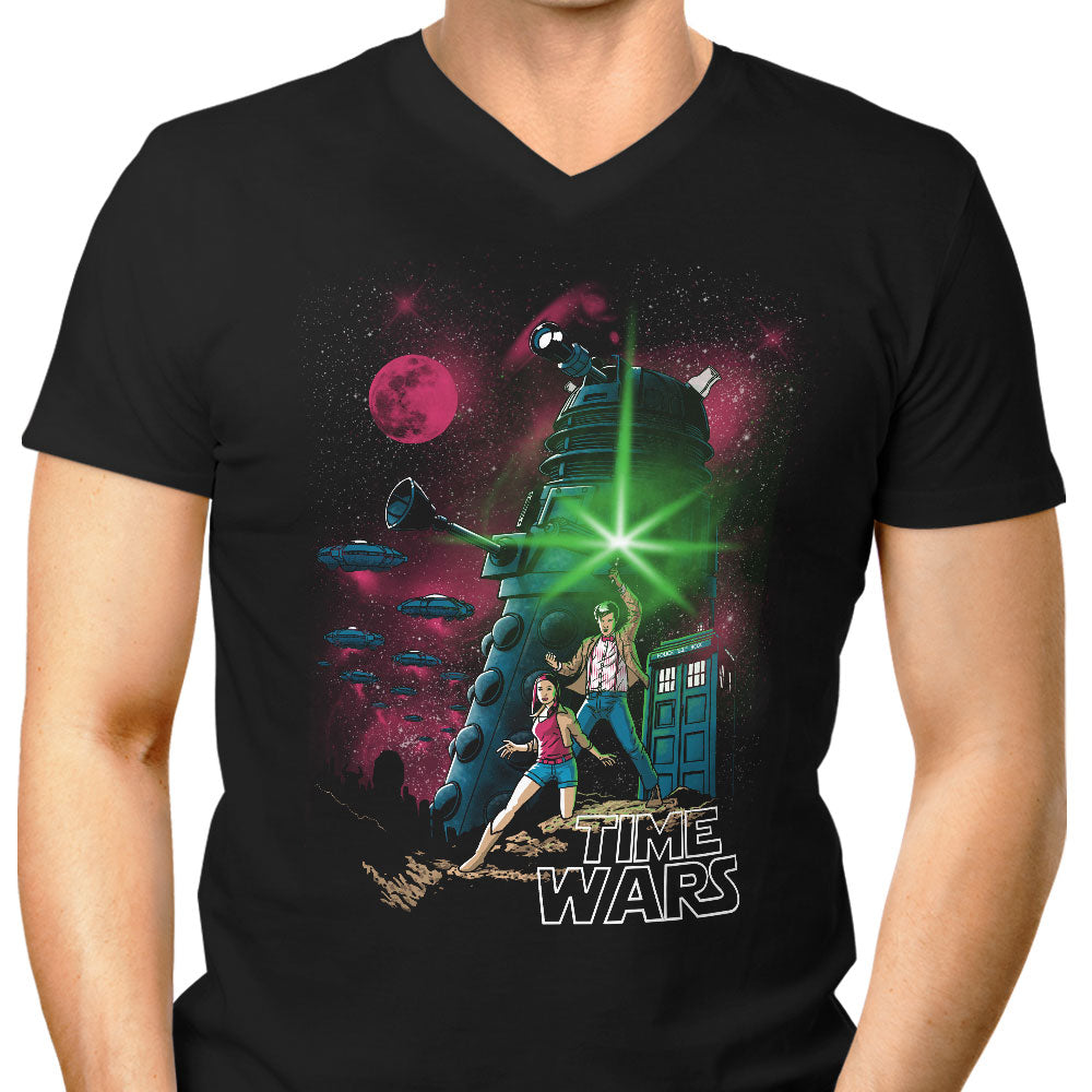 Time Wars Men's V-Neck - Adult & Kids T-Shirts, Sweatshirts & Hoodies apparel design preview 1