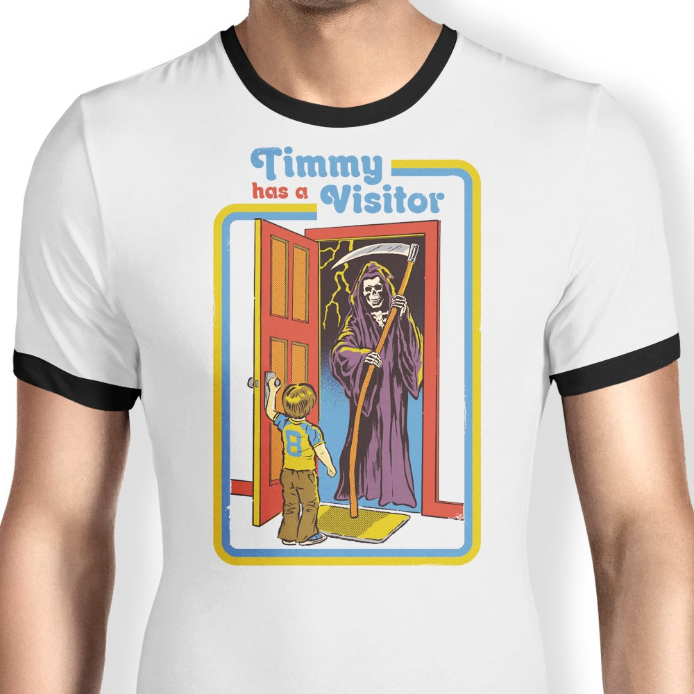 Timmy Has a Visitor Ringer - Adult & Kids T-Shirts, Sweatshirts & Hoodies apparel design preview 1