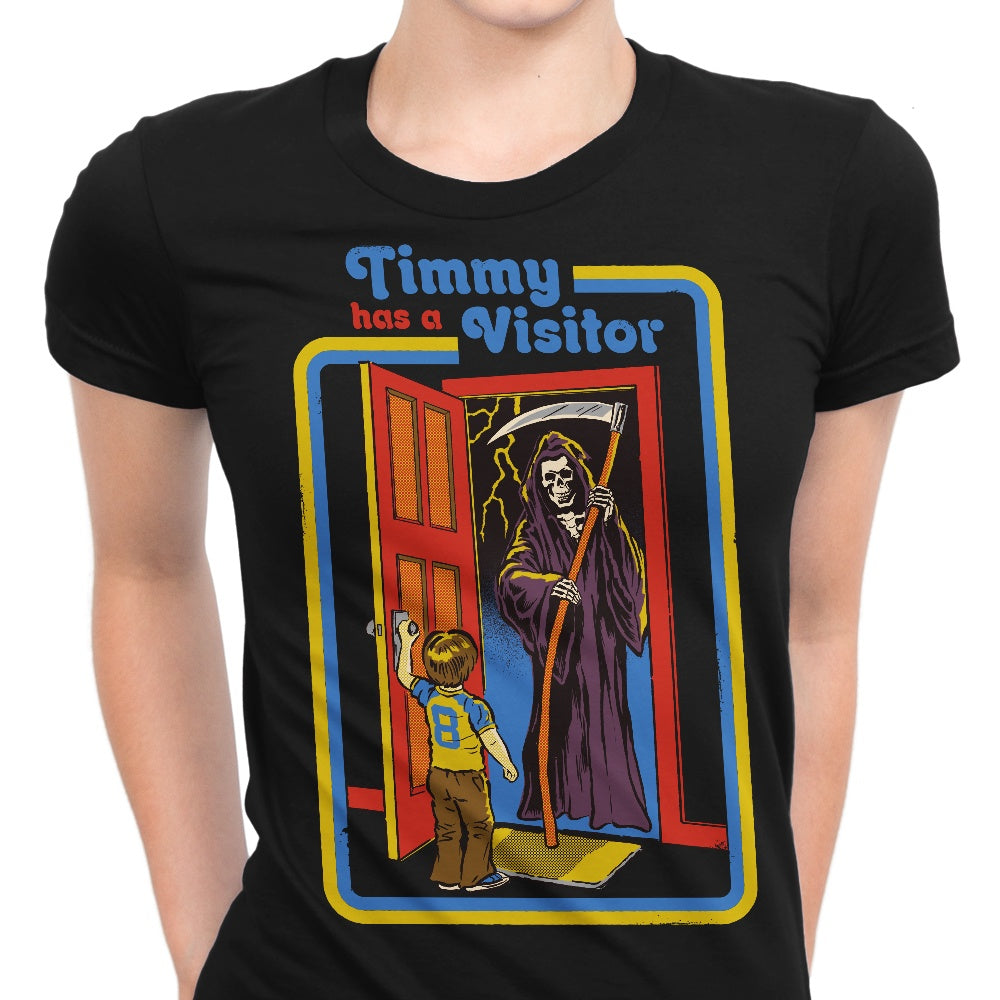 Timmy Has a Visitor Women's Apparel - Adult & Kids T-Shirts, Sweatshirts & Hoodies apparel design preview 1