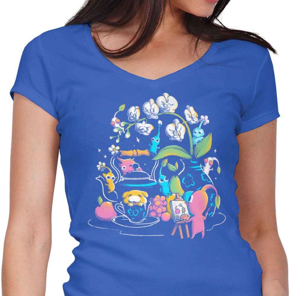 Tiny Artists Women's V-Neck - Adult & Kids T-Shirts, Sweatshirts & Hoodies apparel design preview 1
