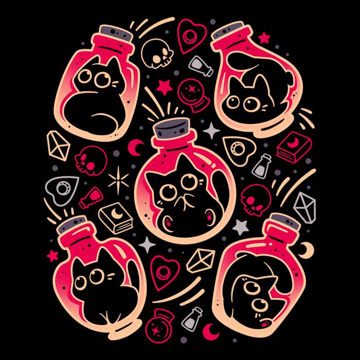 Tiny Bottled Kittens Men's Apparel - Adult & Kids T-Shirts, Sweatshirts & Hoodies apparel design preview 2