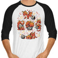 Tiny Dragon Dice 3/4 Sleeve Raglan - Adult & Kids T-Shirts, Sweatshirts & Hoodies apparel design preview 1