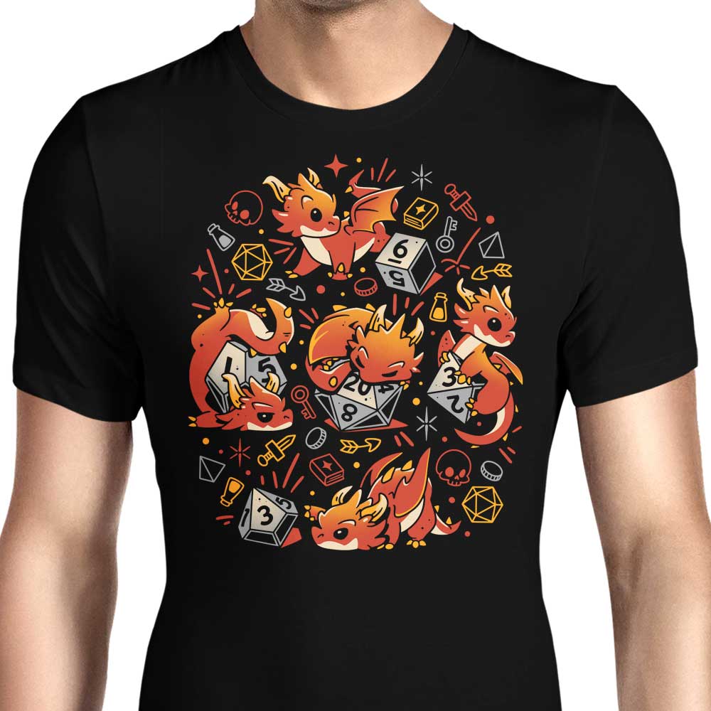 Tiny Dragon Dice Men's Apparel - Adult & Kids T-Shirts, Sweatshirts & Hoodies apparel design preview 1