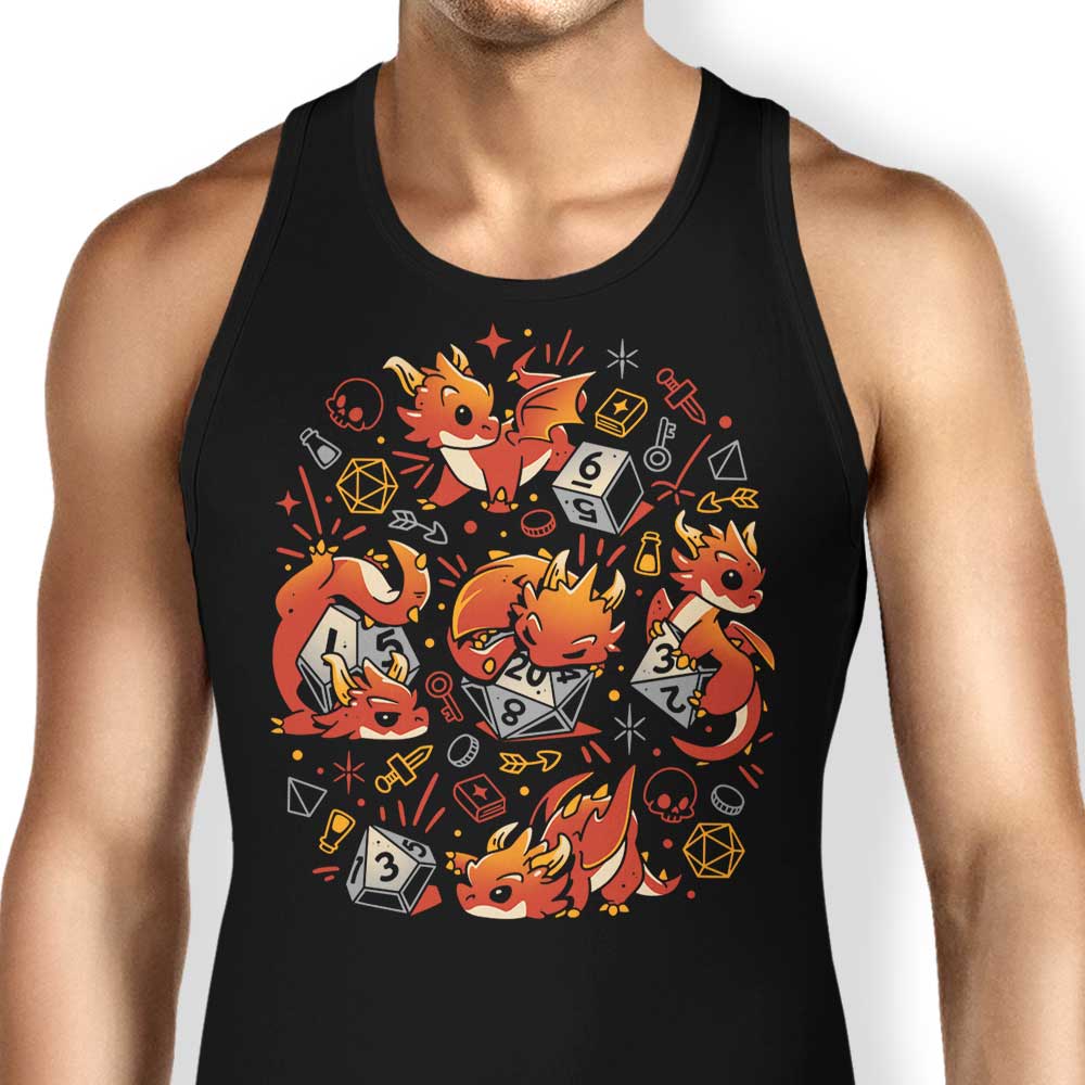 Tiny Dragon Dice Tank Top - Adult & Kids T-Shirts, Sweatshirts & Hoodies apparel design preview 1