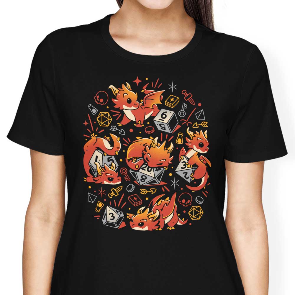 Tiny Dragon Dice Women's Apparel - Adult & Kids T-Shirts, Sweatshirts & Hoodies apparel design preview 1