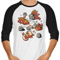 Tiny Dragons Party 3/4 Sleeve Raglan - Adult & Kids T-Shirts, Sweatshirts & Hoodies apparel design preview 1