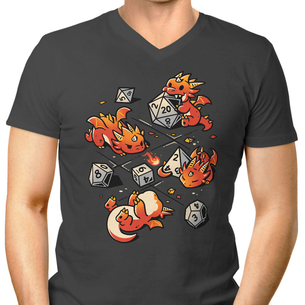 Tiny Dragons Party Men's V-Neck - Adult & Kids T-Shirts, Sweatshirts & Hoodies apparel design preview 1