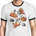 Tiny Dragons Party Ringer - Adult & Kids T-Shirts, Sweatshirts & Hoodies apparel design preview 1
