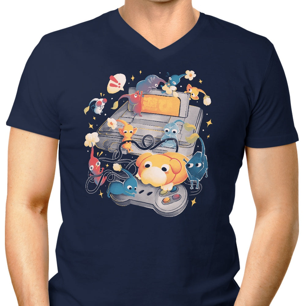 Tiny Gamers Men's V-Neck - Adult & Kids T-Shirts, Sweatshirts & Hoodies apparel design preview 1