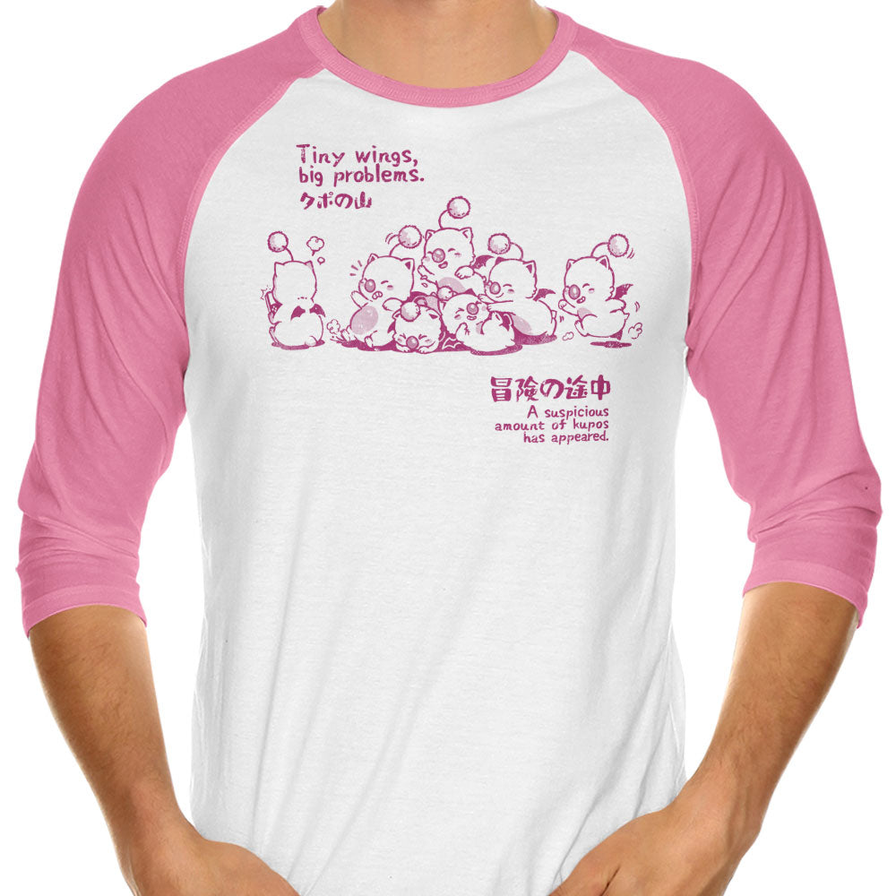 Tiny Wings, Big Problems 3/4 Sleeve Raglan - Adult & Kids T-Shirts, Sweatshirts & Hoodies apparel design preview 1