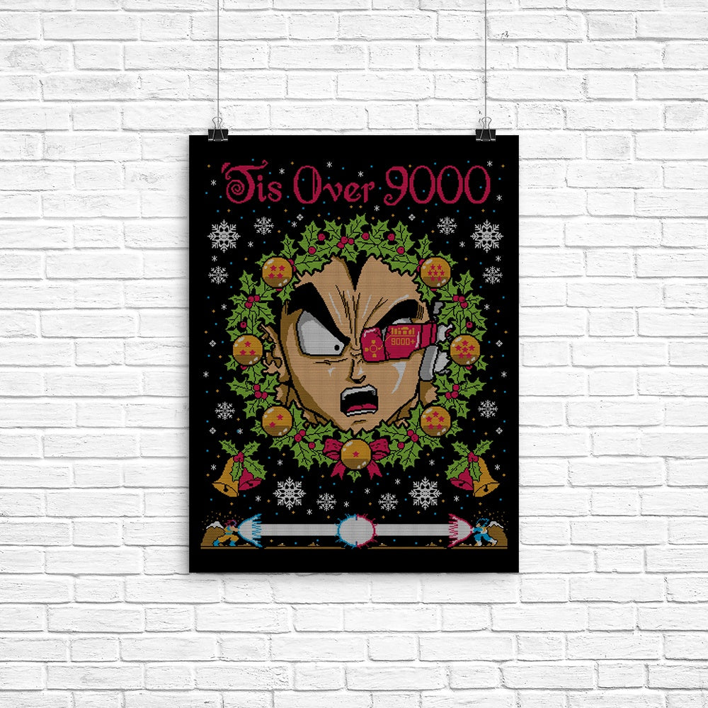 Tis Over 9000 Poster - Adult & Kids T-Shirts, Sweatshirts & Hoodies apparel design preview 1