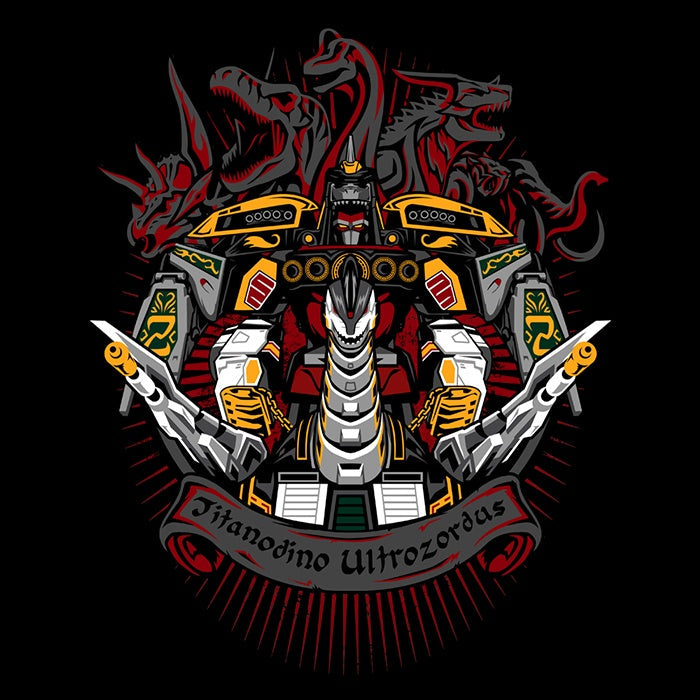 Titanodino Ultrozordus 3/4 Sleeve Raglan - Adult & Kids T-Shirts, Sweatshirts & Hoodies apparel design preview 2