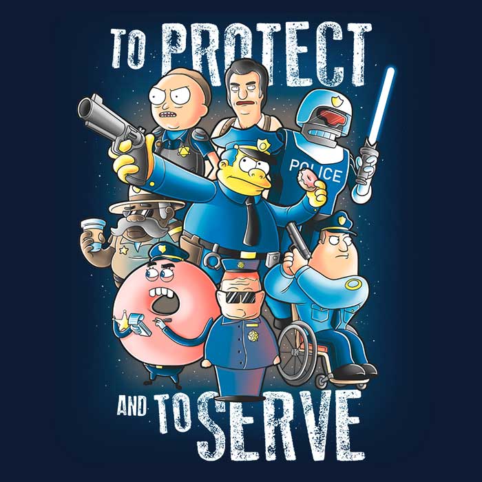 To Protect and Serve Tank Top - Adult & Kids T-Shirts, Sweatshirts & Hoodies apparel design preview 2